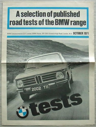 Bmw car road tests brochure - bmw,