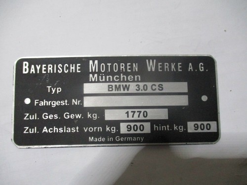 Targa bmw cs - bmw, 3.0
